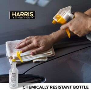 HARRIS Professional Spray Bottle 32oz (12-Pack), All-Purpose with Clear Finish, Pressurized Sprayer, Adjustable Nozzle and Measurements