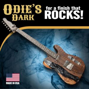 ODIE'S Dark •Finish and Stabilizer for Wood •Darkens with Age •9 Ounce Glass Jar •Food Safe and Solvent Free Non Toxic Finish with Amazing One Coat Application and Leaves a Lustrous Sheen