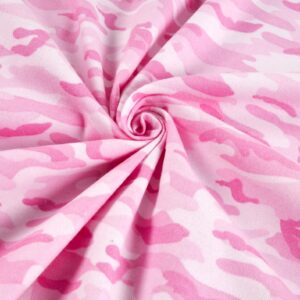 Comfy Flannel Camo Pink, Fabric by the Yard