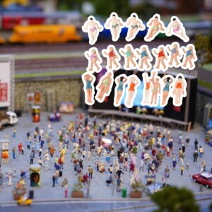 BQLZR 1:75 Multicolor ABS Unpainted Miniature Beach People Figures Mini People Pack of 20