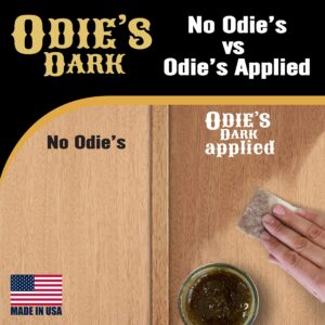 ODIE'S Dark •Finish and Stabilizer for Wood •Darkens with Age •9 Ounce Glass Jar •Food Safe and Solvent Free Non Toxic Finish with Amazing One Coat Application and Leaves a Lustrous Sheen