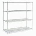 Stainless Steel Wire Shelving, 60"W x 24"D x 86"H