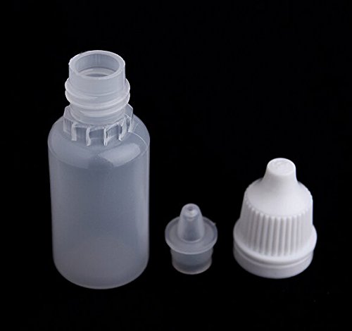 20 ml/0.68oz 24PCS Empty Refillable Plastic Squeezable Dropper Bottle Portable Eye Liquid Container with Screw Cap Essential Oil Container