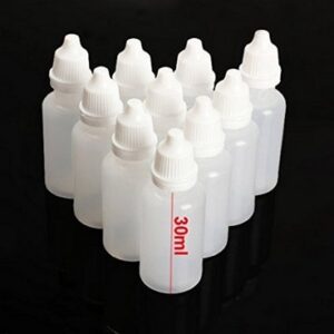 erioctry 50Pcs 30ML Empty Plastic Dropper Dropping Bottles(Drops of Plug Can Removable) Portable Plastic Refillable Bottles Containers (30ml)