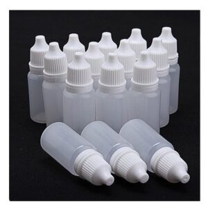 20 ml/0.68oz 24PCS Empty Refillable Plastic Squeezable Dropper Bottle Portable Eye Liquid Container with Screw Cap Essential Oil Container