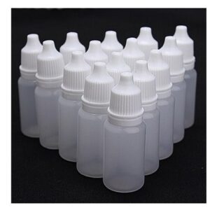 20 ml/0.68oz 24PCS Empty Refillable Plastic Squeezable Dropper Bottle Portable Eye Liquid Container with Screw Cap Essential Oil Container