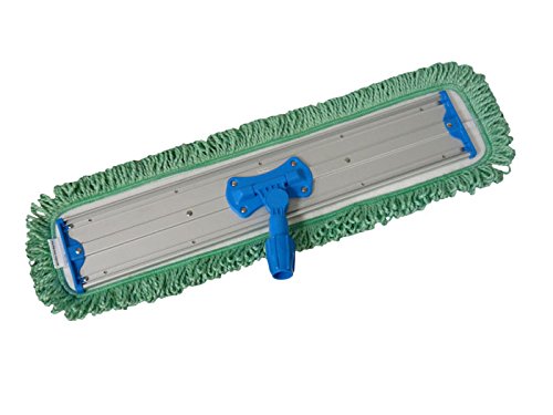 Real Clean 24 Inch Green Fringe Microfiber Dust Mop Pads (Pack of 2)