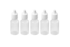 50 pcs empty plastic squeezable dropper bottle with plug refillable portable eye liquid container with screw cap (2 ml) by astrqle