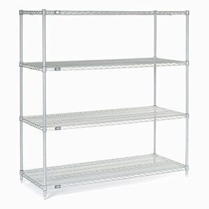 stainless steel wire shelving, 60"w x 24"d x 86"h