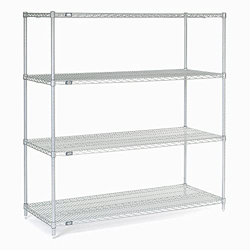 Stainless Steel Wire Shelving, 60"W x 24"D x 86"H