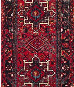 SAFAVIEH 2'7"x5' Red & Multi Persian Rug - Non-Shedding, Easy Care