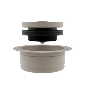 Lexicon Disposal Flange for Quartz kitchen Sink with Decorative Beige Finish Fits 3.5 Inch Drain Hole LG-DF-B