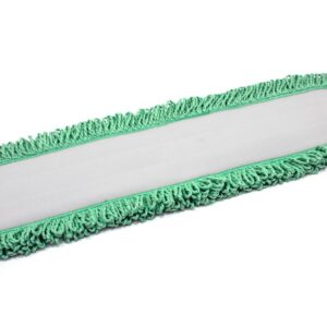 Real Clean 24 Inch Green Fringe Microfiber Dust Mop Pads (Pack of 2)