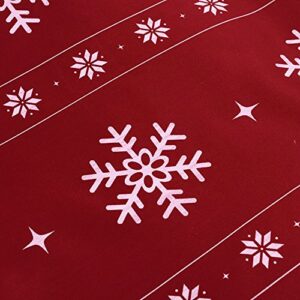 Vaulia Lightweight Microfiber Duvet Cover Set, Snowflake Pattern Design for Christmas New Year Holidays, Red Color - Queen Size