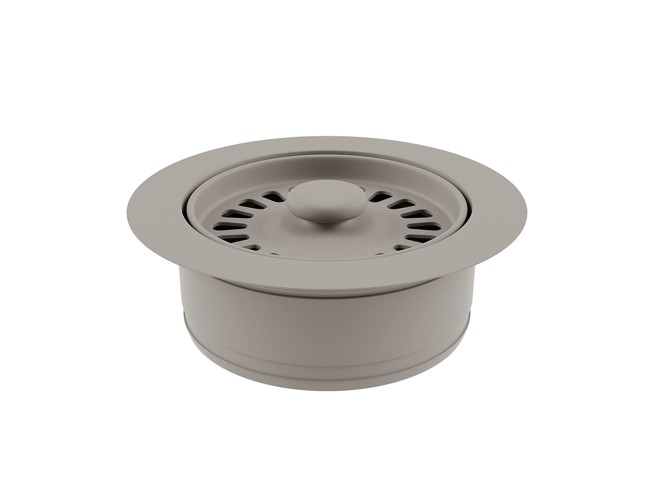 Lexicon Disposal Flange for Quartz Kitchen Sink with Concrete Colored Finish Fits 3.5 Inch Drain Hole LG-DF-C