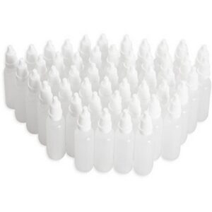 erioctry 50Pcs 30ML Empty Plastic Dropper Dropping Bottles(Drops of Plug Can Removable) Portable Plastic Refillable Bottles Containers (30ml)