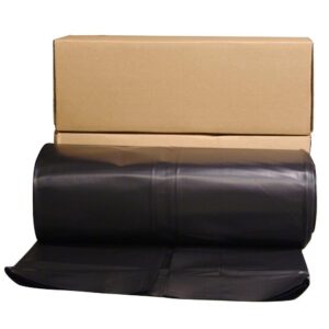 24 ft. x 100 ft. black 6 mil. plastic sheeting