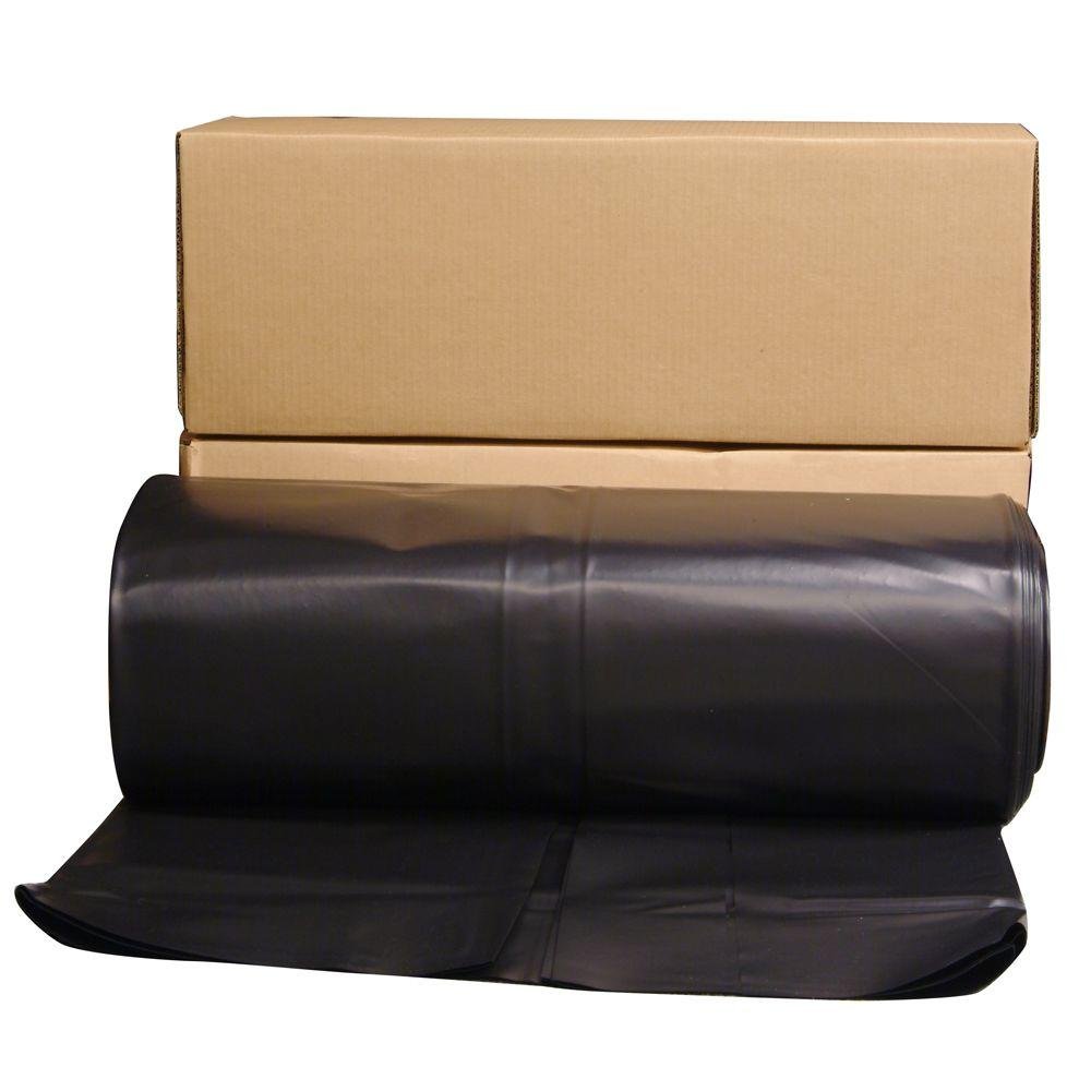 24 ft. x 100 ft. Black 6 mil. Plastic Sheeting