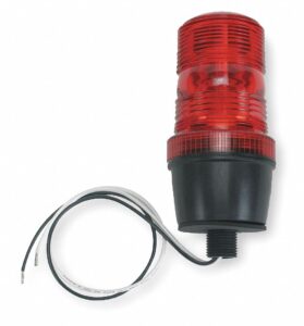 warning light, strobe tube, red, 120vac