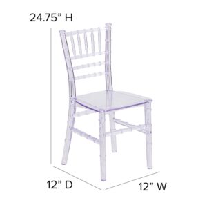 Flash Furniture HERCULES 10 Pack Childâ€™s Transparent Crystal Resin Party and Event Chiavari Chair for Commercial & Residential Use