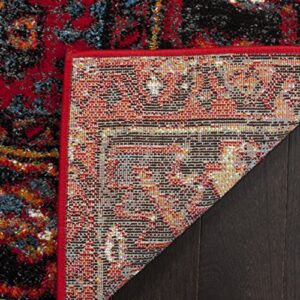 SAFAVIEH 2'7"x5' Red & Multi Persian Rug - Non-Shedding, Easy Care