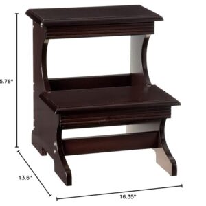 Frenchi Home Furnishing Crestside 2 - Step Wood Step Stool