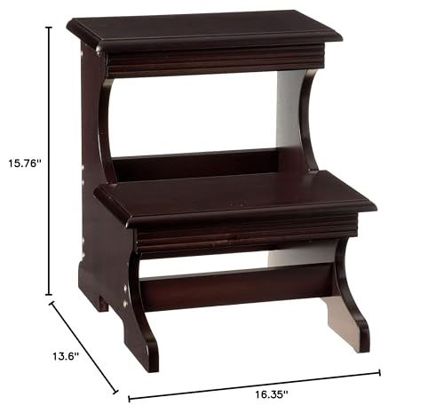 Frenchi Home Furnishing Crestside 2 - Step Wood Step Stool