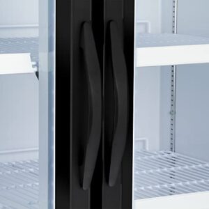 Maxx Cold MXM2-48RBHC, Double Door Merchandiser Refrigerator, Free Standing, 48 Cu. Ft. - Black