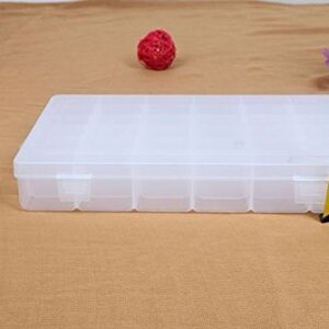 Adjustable 36 Compartment Slot Clear Plastic Storage Craft Box Organizer Container Case Tool for Jewellery Hair and Make Up Comestic Accessories