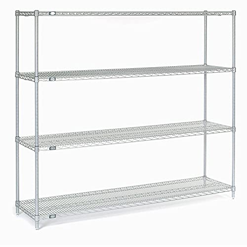 Stainless Steel Wire Shelving, 72"W x 18"D x 86"H