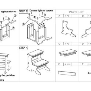 Frenchi Home Furnishing Crestside 2 - Step Wood Step Stool