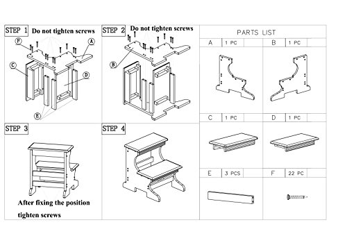 Frenchi Home Furnishing Crestside 2 - Step Wood Step Stool