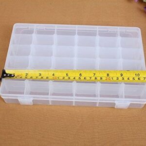 Adjustable 36 Compartment Slot Clear Plastic Storage Craft Box Organizer Container Case Tool for Jewellery Hair and Make Up Comestic Accessories