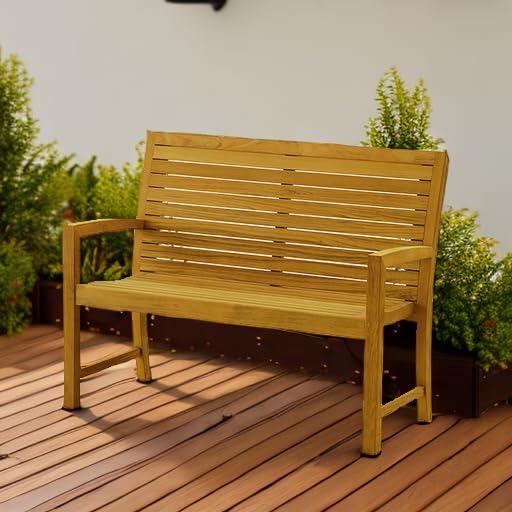 Tybee Teak Bench, Natural, 4'