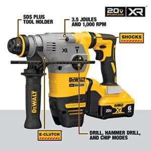 DEWALT 20V MAX* XR Rotary Hammer, SDS Plus Kit, 1-1/8-Inch (DCH293R2)