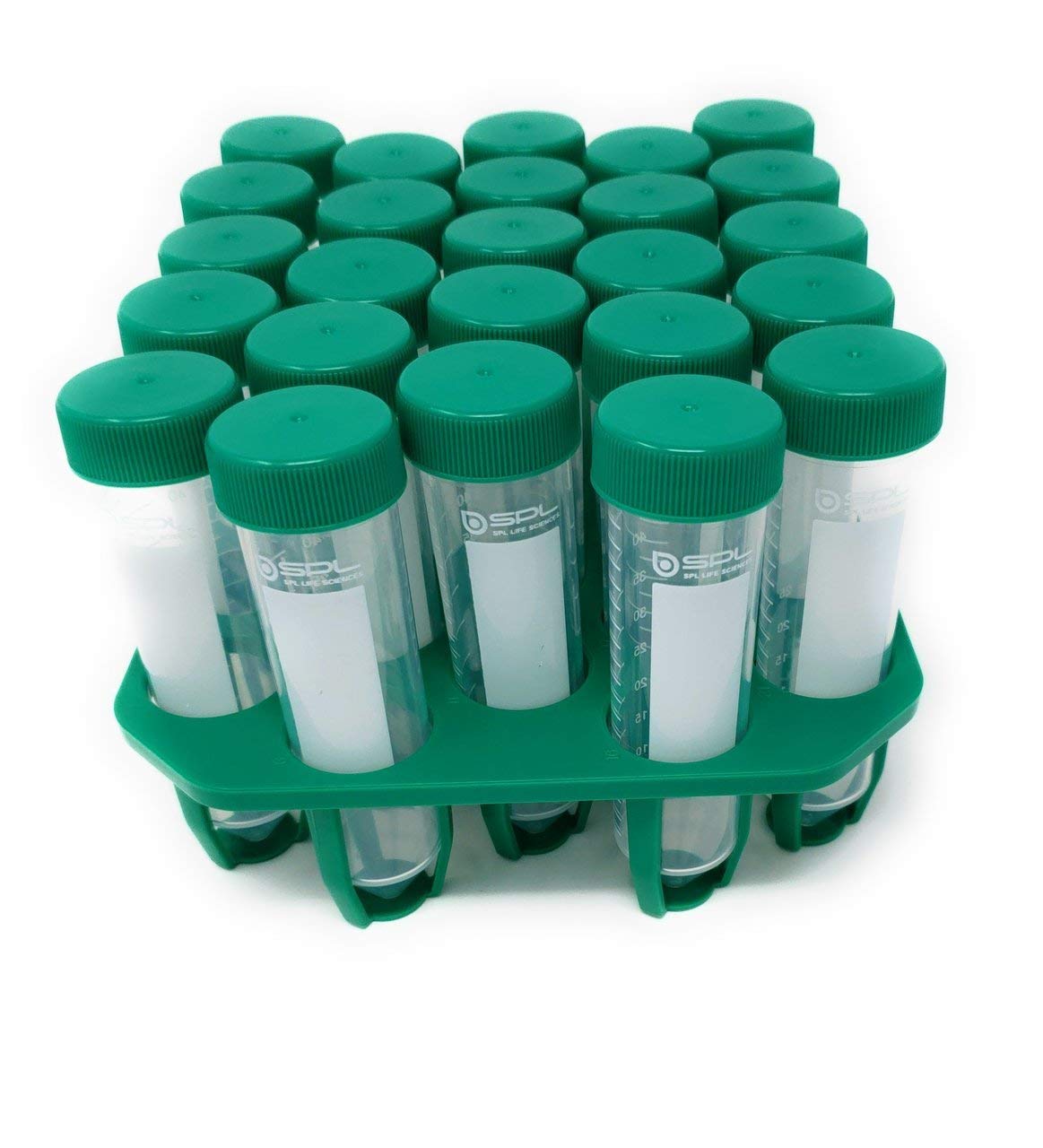 SPL 50ml Conical Centrifuge Tube PP/HDPE with PP Racks, Sterile, DNase/RNase - Free, (1 Rack (25 Tubes))