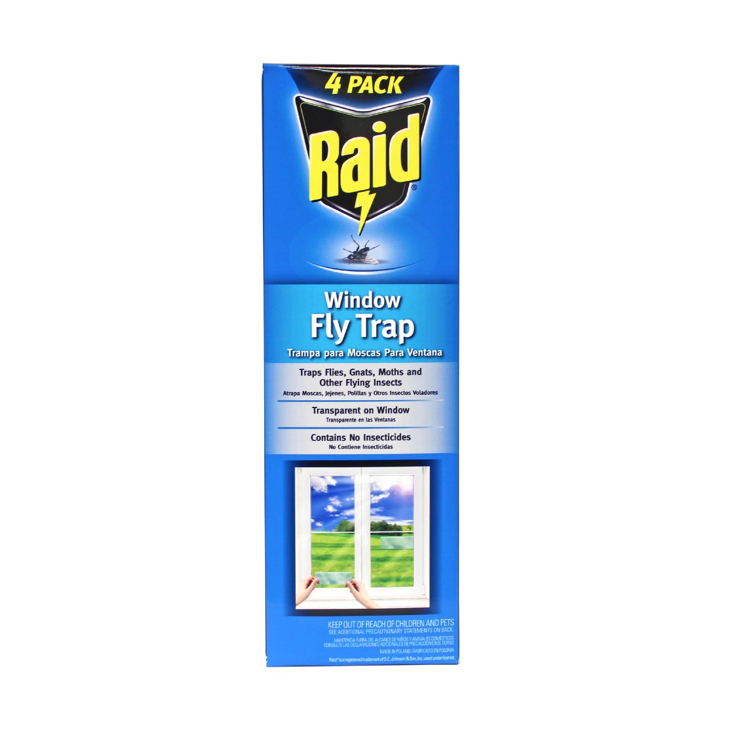 Raid Window Fly Traps, 4 Traps