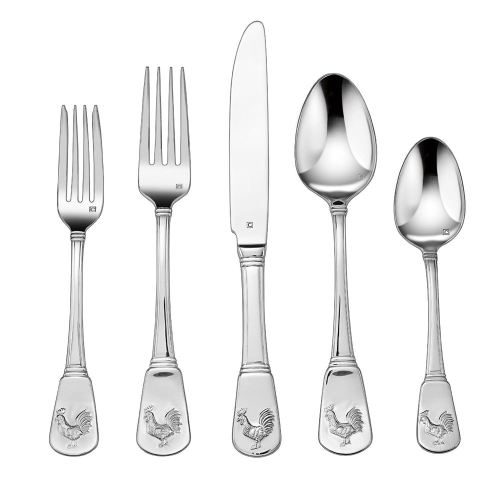 2-Pack of 20-Piece Flatware Set, French Rooster (CFE-01-FR20)