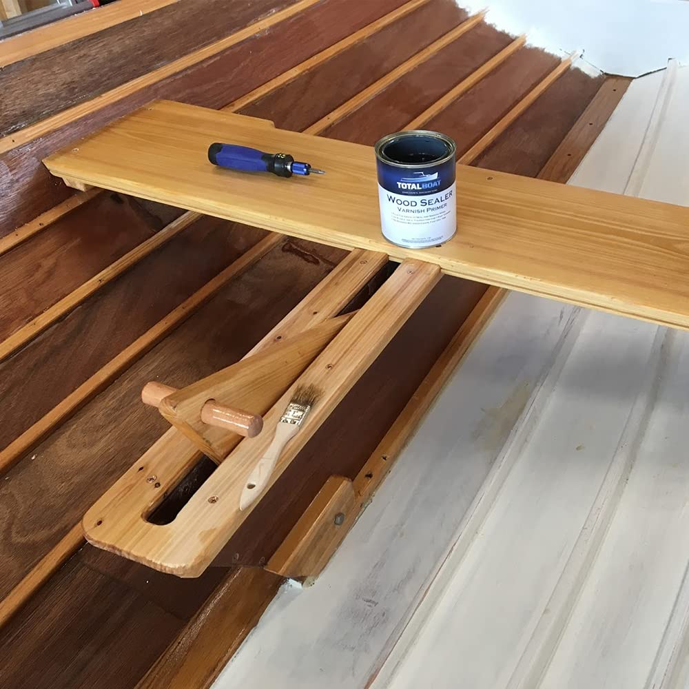 TotalBoat Wood Sealer - Marine Grade Sanding Sealer and Pre Varnish Primer for Boats and Wood (Quart)