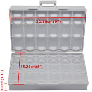 AideTek BOXALL48 48 Lids Empty Enclosure SMD SMT Organizer Size 6 inch 9 Inch Surface Mount