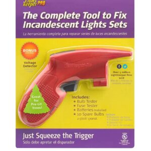 LIGHT KEEPER PRO - The Complete Tool for Repairing Incandescent Christmas Holiday Light Sets | Bonus Extra 50 Replacement Bulbs | UL Listed (#230566)