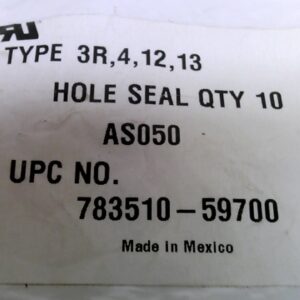 Hoffman As050 - Pack of 10 -Steel Conduit Hole Seal, 0.50" Conduit, As050 - Pack of 10 -