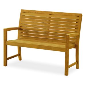 tybee teak bench, natural, 4'