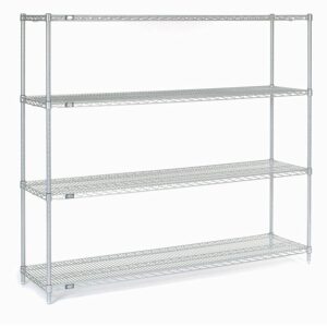 stainless steel wire shelving, 72"w x 18"d x 86"h