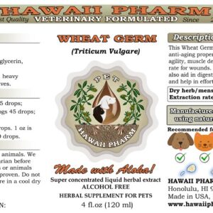 Wheat Germ, Veterinary Natural Alcohol-Free Liquid Extract, Pet Herbal Supplement 2x4 oz