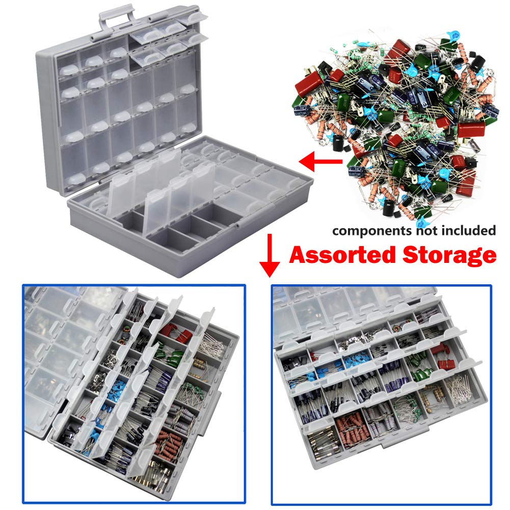 AideTek BOXALL48 48 Lids Empty Enclosure SMD SMT Organizer Size 6 inch 9 Inch Surface Mount