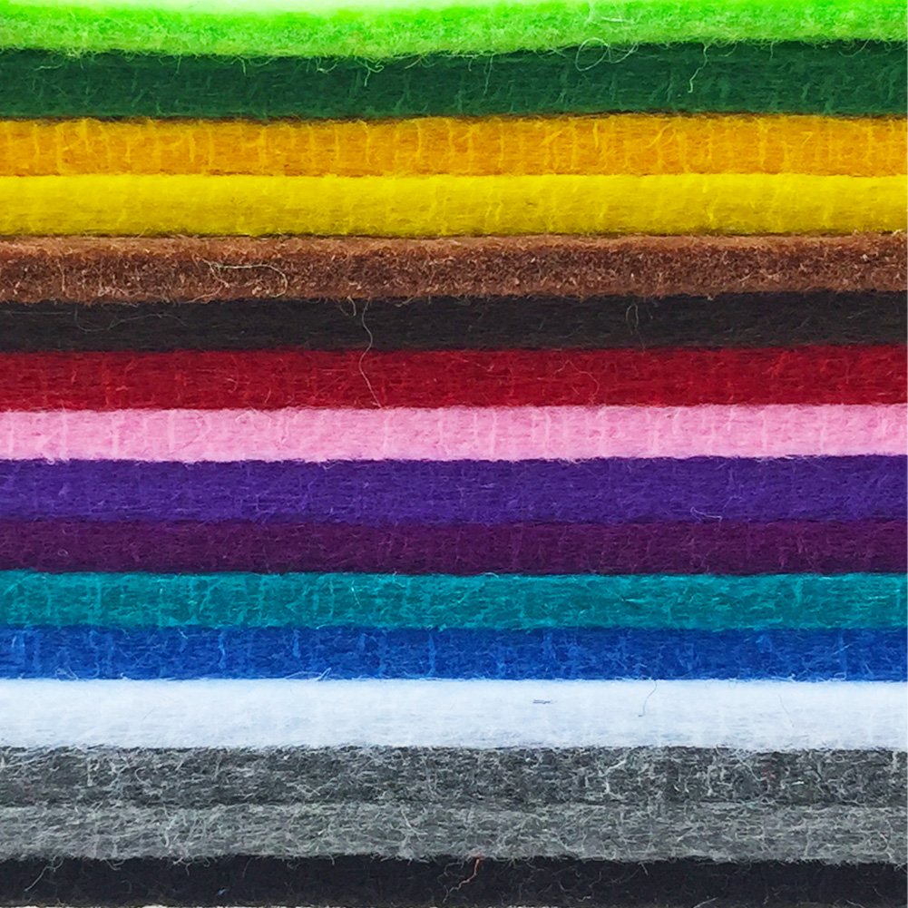 flic-flac 3mm 30cmx30cm Super Thick Felt Nonwoven Fabric DIY Craft Work Patchwork Sewing Mixed Color