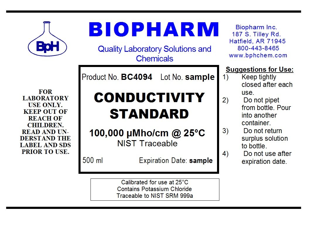 Conductivity Calibration Standard 3-Pack — 500 mL (1.06 Pint) Each: 1,000 μS, 10,000 μS and 100,000 μS