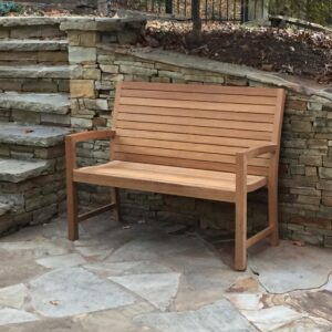 Tybee Teak Bench, Natural, 4'