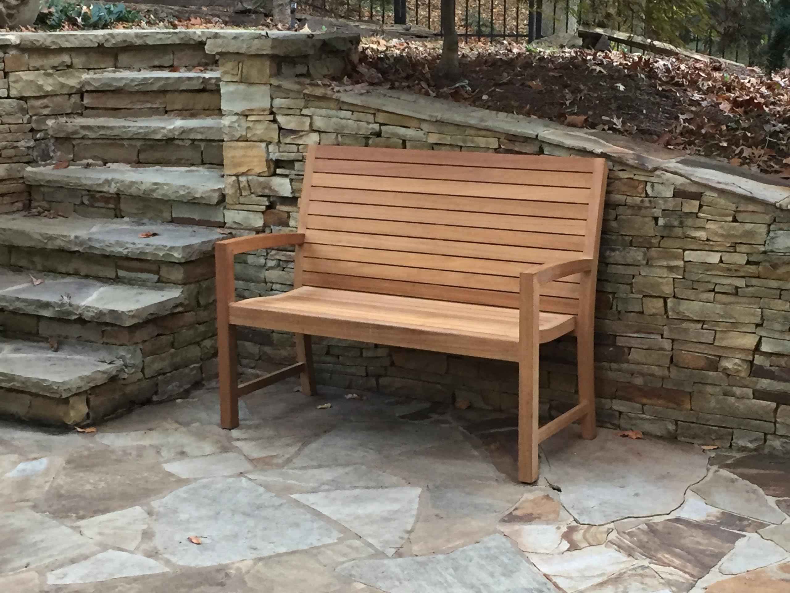 Tybee Teak Bench, Natural, 4'